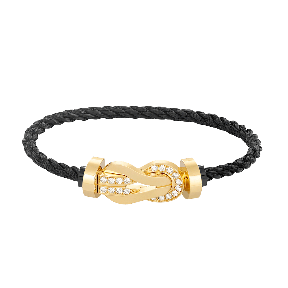[moco jewelrys]CHANCE GROSSE ACHT-FIGUREN-SCHNALLE HALBDAMANT-ARMBAND GOLD