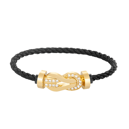 [moco jewelrys]CHANCE GROSSE ACHT-FIGUREN-SCHNALLE HALBDAMANT-ARMBAND GOLD