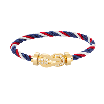 [moco jewelrys]CHANCE GROSSE ACHT-FIGUREN-SCHNALLE HALBDAMANT-ARMBAND GOLD