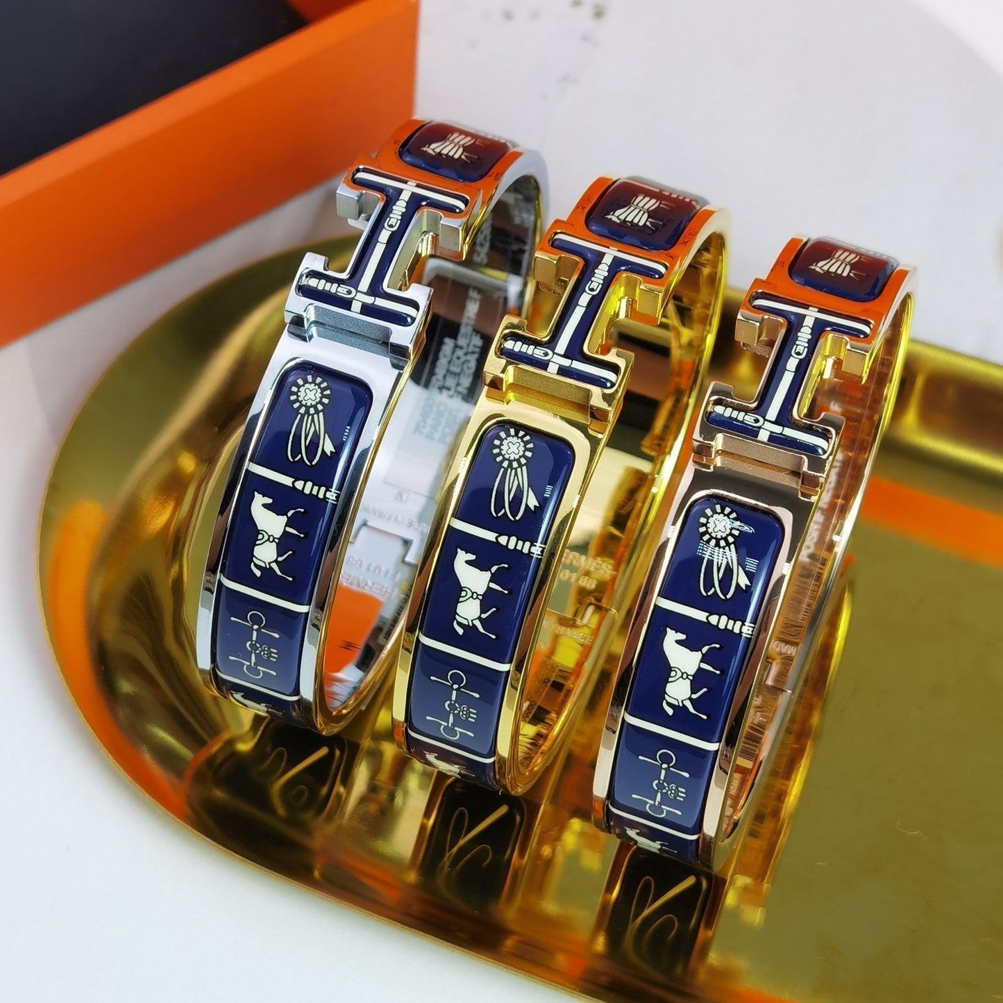 [moco jewelrys]H COUVERTURES DUNKELBLAUES ARMBAND