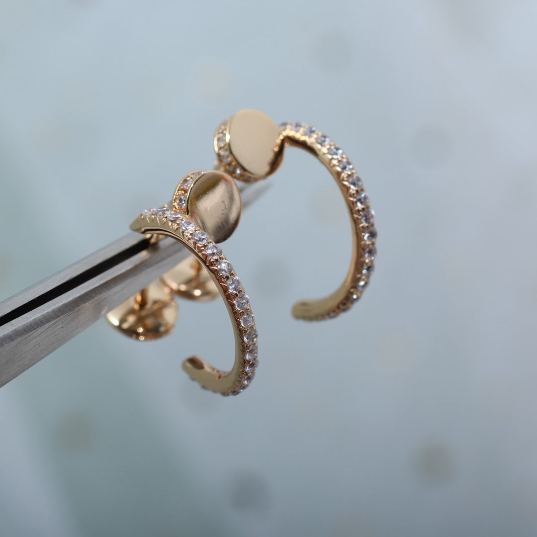 [moco jewelrys]JUSTE OHRRINGE 12.75MM ROSÉGOLD DIAMANT