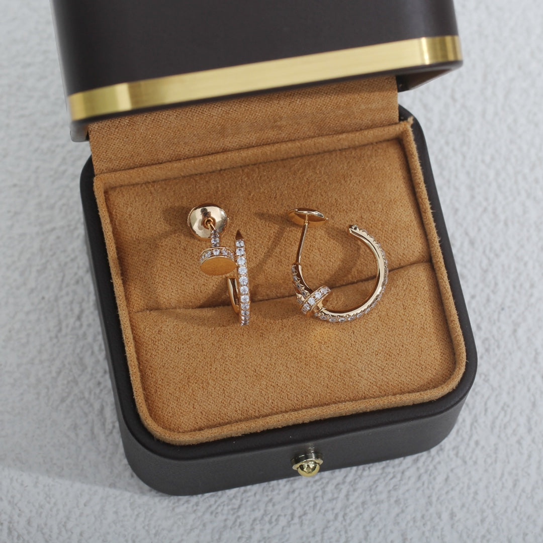 [moco jewelrys]JUSTE OHRRINGE 12.75MM ROSÉGOLD DIAMANT