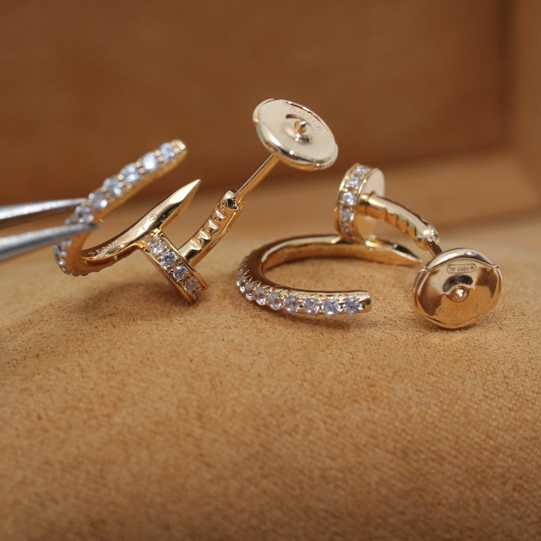 [moco jewelrys]JUSTE OHRRINGE 12.75MM ROSÉGOLD DIAMANT