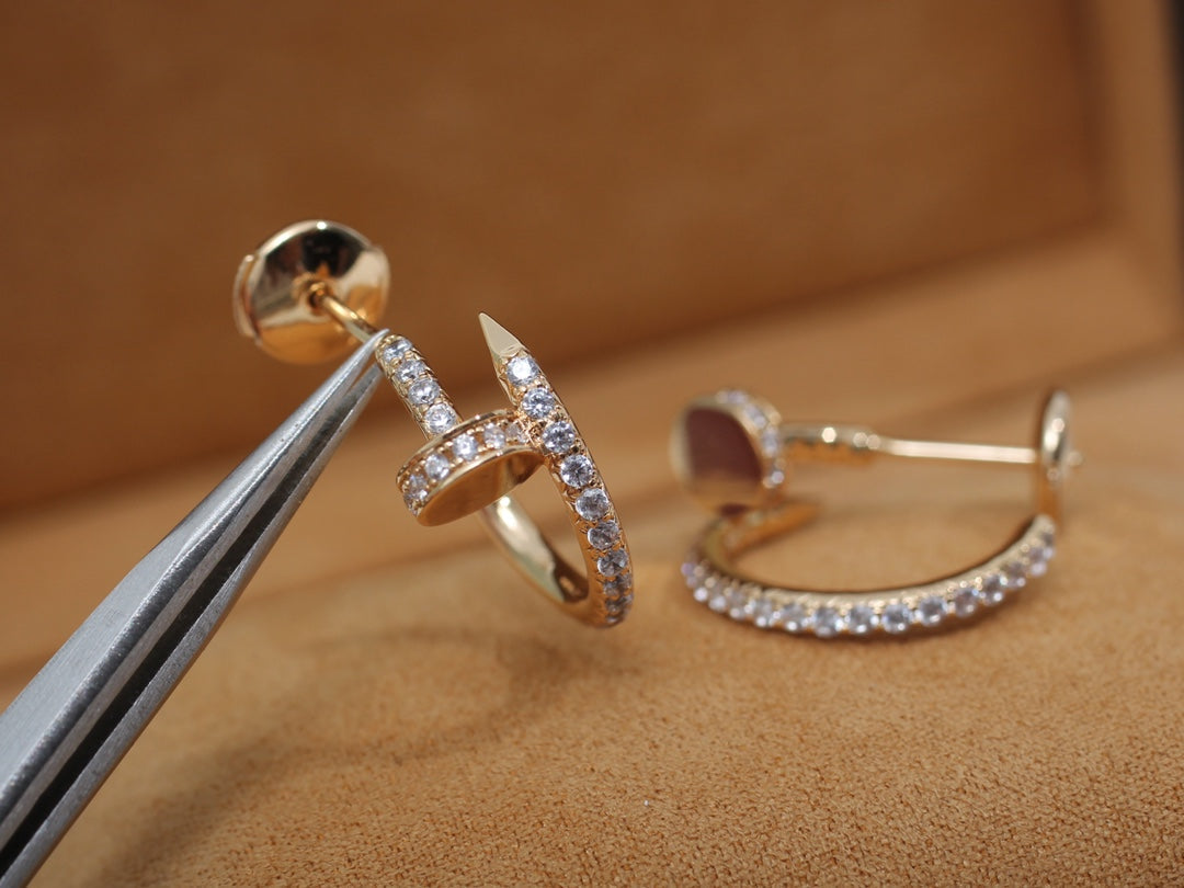 [moco jewelrys]JUSTE OHRRINGE 12.75MM ROSÉGOLD DIAMANT