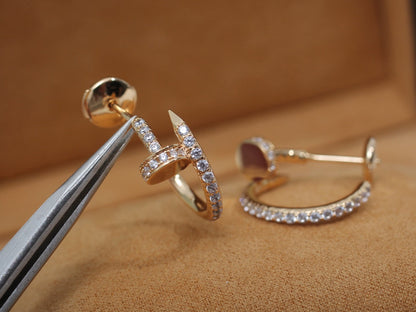 [moco jewelrys]JUSTE OHRRINGE 12.75MM ROSÉGOLD DIAMANT