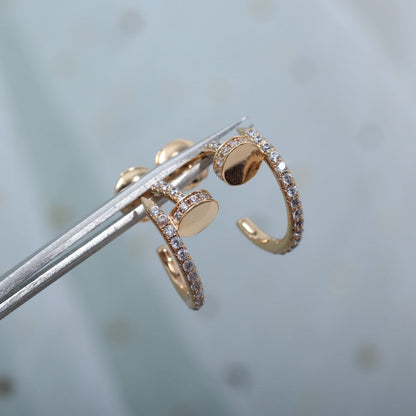 [moco jewelrys]JUSTE OHRRINGE 12.75MM ROSÉGOLD DIAMANT