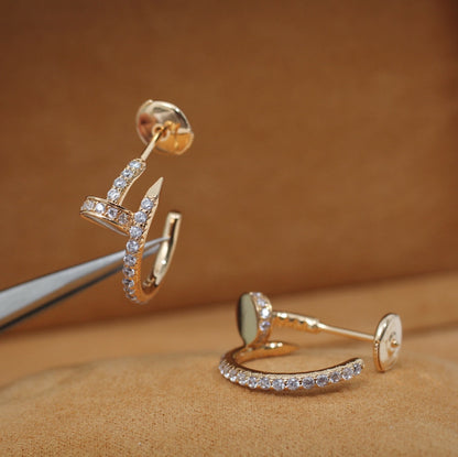 [moco jewelrys]JUSTE OHRRINGE 12.75MM ROSÉGOLD DIAMANT