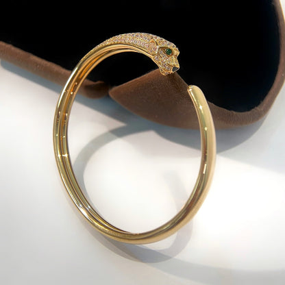 [moco jewelrys]PANTHER GOLD DIAMOND OFFENER ARMREIF