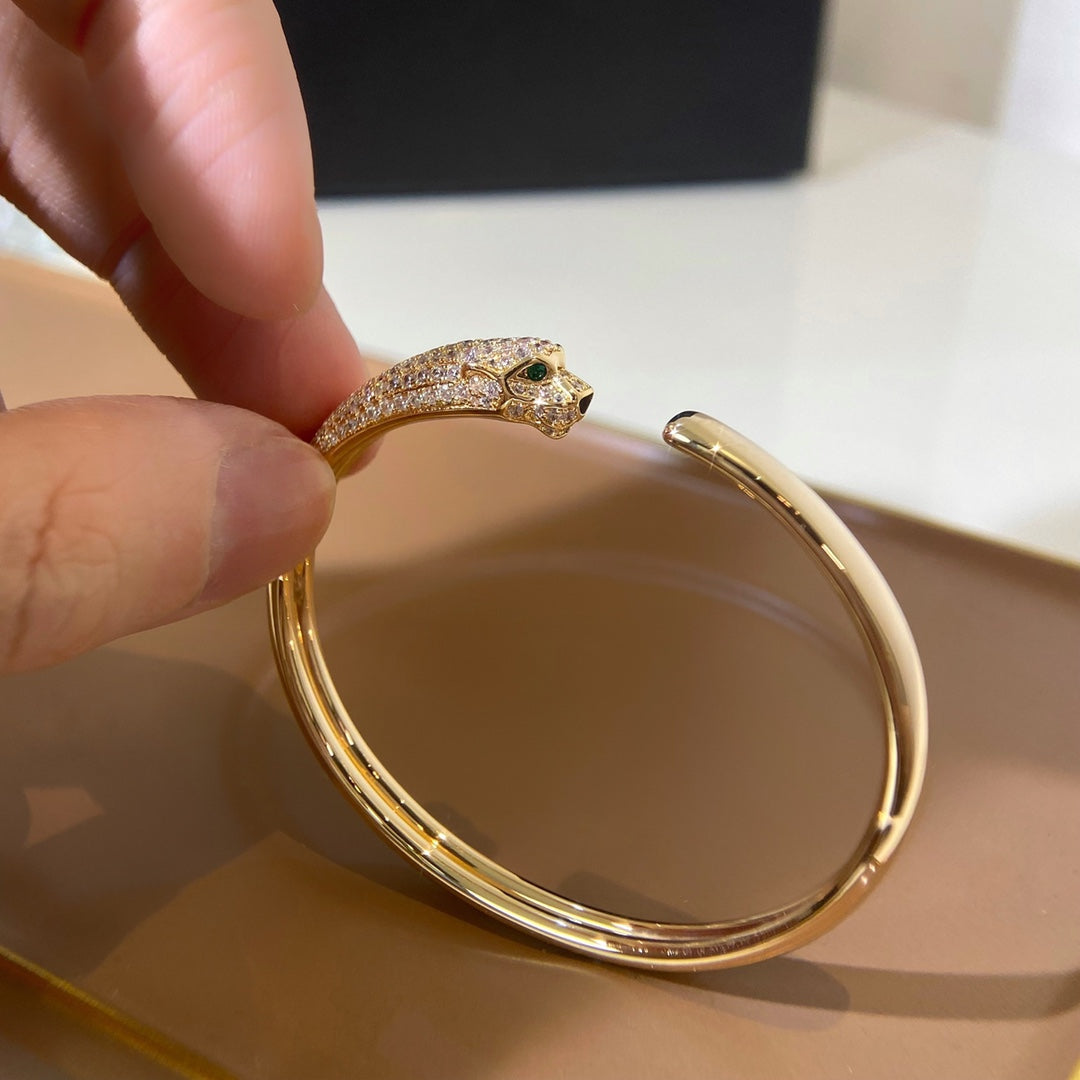 [moco jewelrys]PANTHER GOLD DIAMOND OFFENER ARMREIF