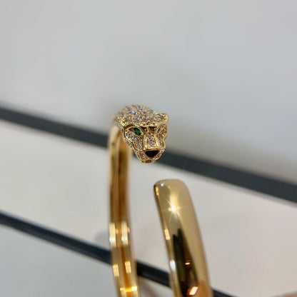 [moco jewelrys]PANTHER GOLD DIAMOND OFFENER ARMREIF