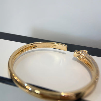 [moco jewelrys]PANTHER GOLD DIAMOND OFFENER ARMREIF