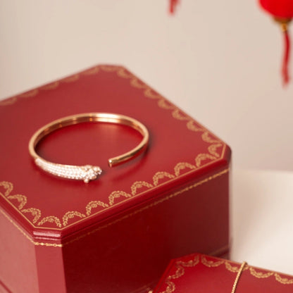 [moco jewelrys]PANTHER ROSÉGOLD DIAMANT OFFENER ARMBAND