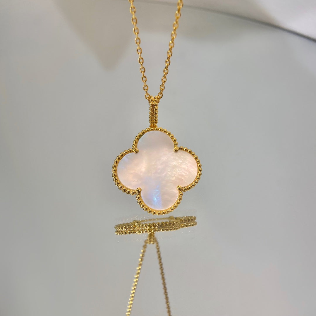 [moco jewelrys]KLEE 25MM MOP GROßER ANHÄNGER HALSKETTE