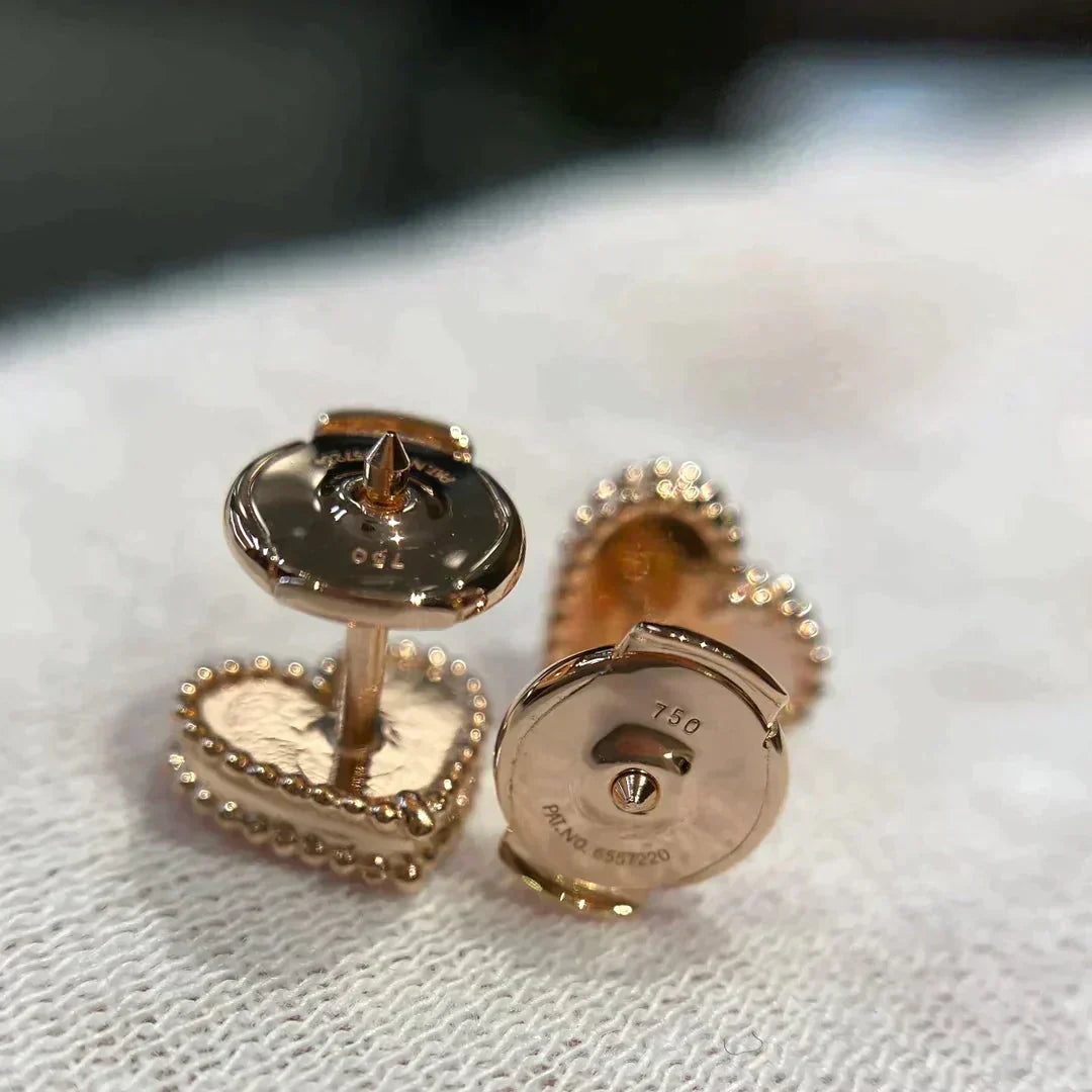 [moco jewelrys]HERZ-KARNEOL-OHRSTECKER