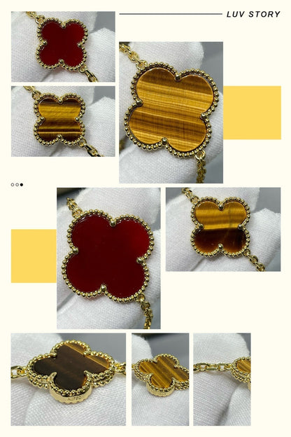 [moco jewelrys]KLEE 16 MOTIV KARNEOL TIGERAUGE ROSÉGOLD HALSKETTE