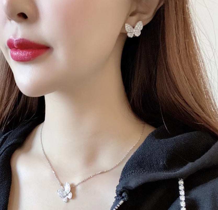[moco jewelrys]BUTTERFLY ALL DIAMOND OHRRINGE