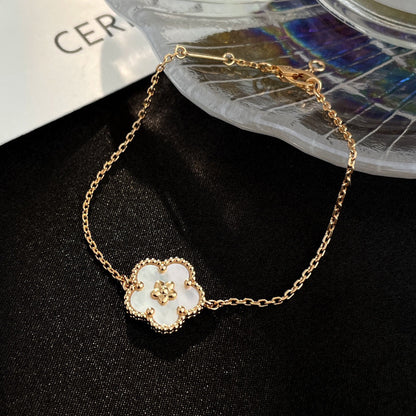 [moco jewelrys]LUCKY WHITE MOP PFLAUMENBLÜTEN ARMBAND