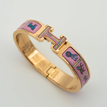 [moco jewelrys]H ROSÉGOLDARMBAND ROSAFARBENE KERAMIK