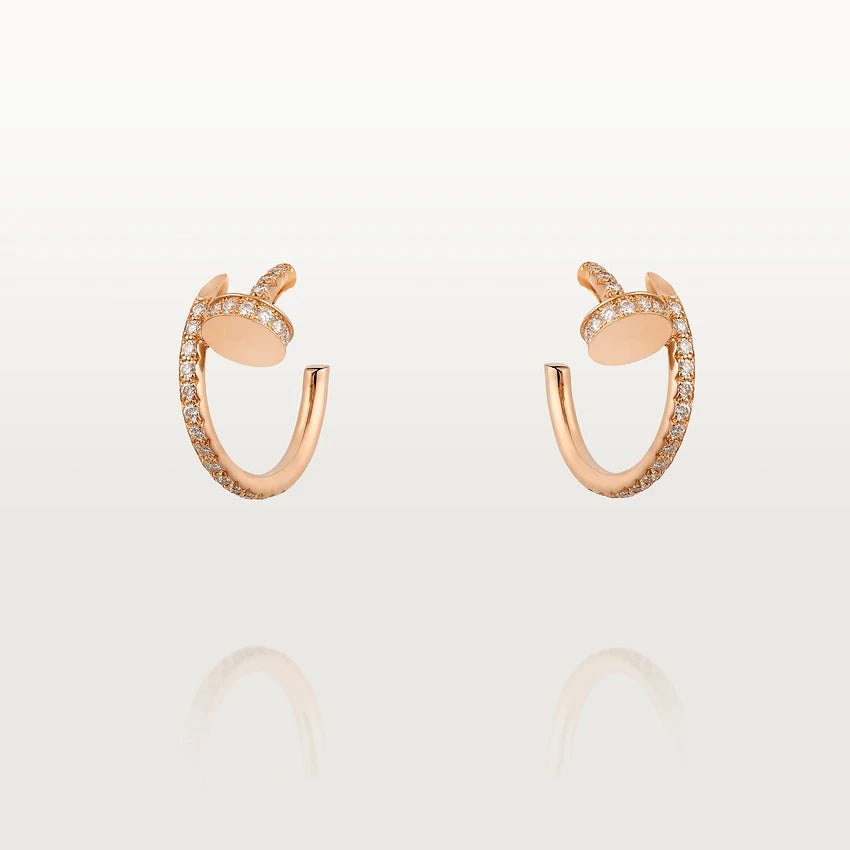 [moco jewelrys]JUSTE OHRRINGE 12.75MM ROSÉGOLD DIAMANT