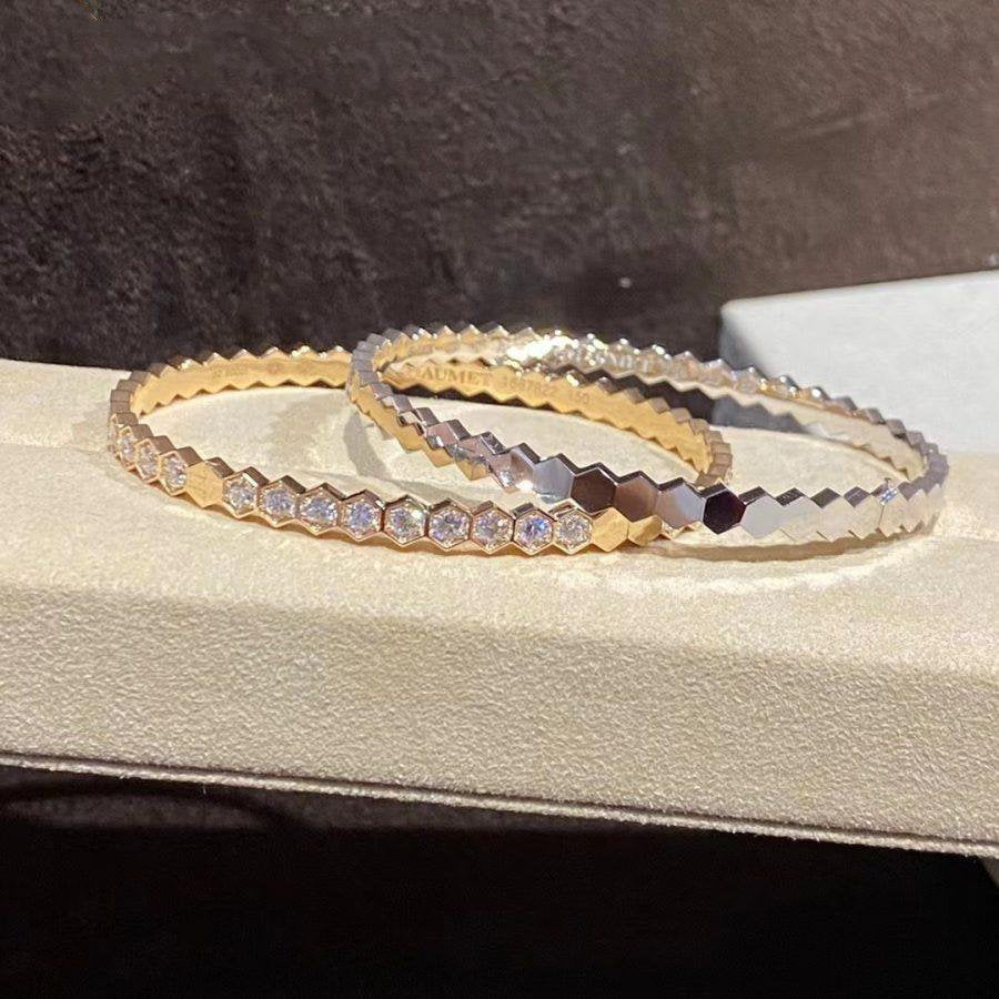 [moco jewelrys]BEE LOVE GOLD BRACELET VOLL DIAMANT