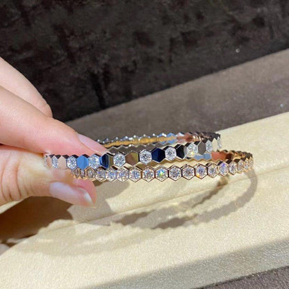 [moco jewelrys]BEE LOVE GOLD BRACELET VOLL DIAMANT
