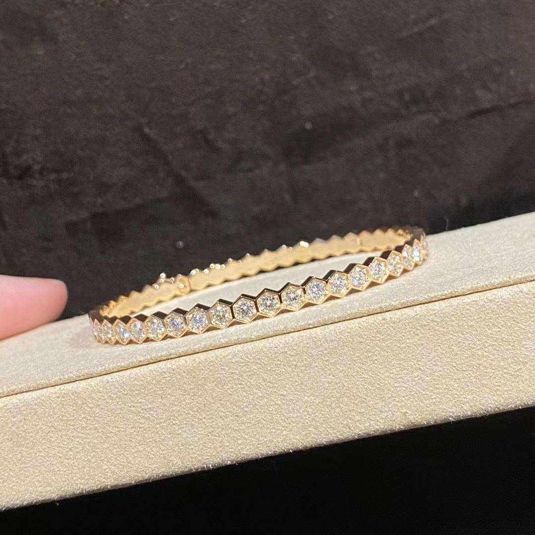 [moco jewelrys]BEE LOVE GOLD BRACELET VOLL DIAMANT