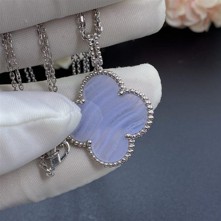 [moco jewelrys]KLEE SILBER CHALCEDON GROSSE KLEE HALSKETTE
