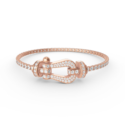 [moco jewelrys]FORCE GROSSES HUFEISEN VOLLSTÄNDIGES DIAMANT TENNISARMAND