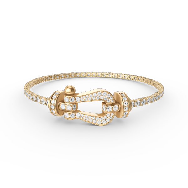 [moco jewelrys]FORCE GROSSES HUFEISEN VOLLSTÄNDIGES DIAMANT TENNISARMAND