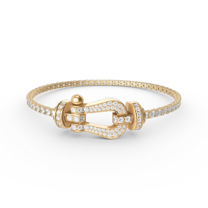 [moco jewelrys]FORCE GROSSES HUFEISEN VOLLSTÄNDIGES DIAMANT TENNISARMAND